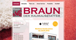 Desktop Screenshot of braun-raumausstattung.com