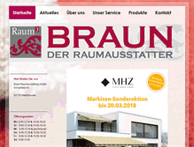 Tablet Screenshot of braun-raumausstattung.com